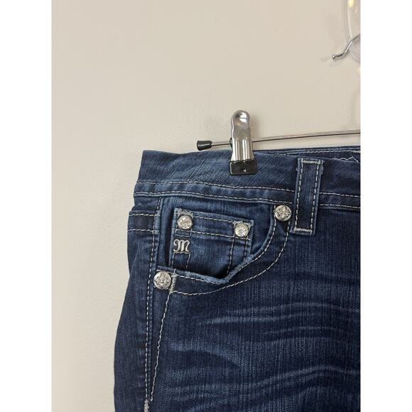 Miss Me Easy Boot Cut Western Bling Jeans Womens Size 27 Rodeo Mid Rise - Picture 2 of 16